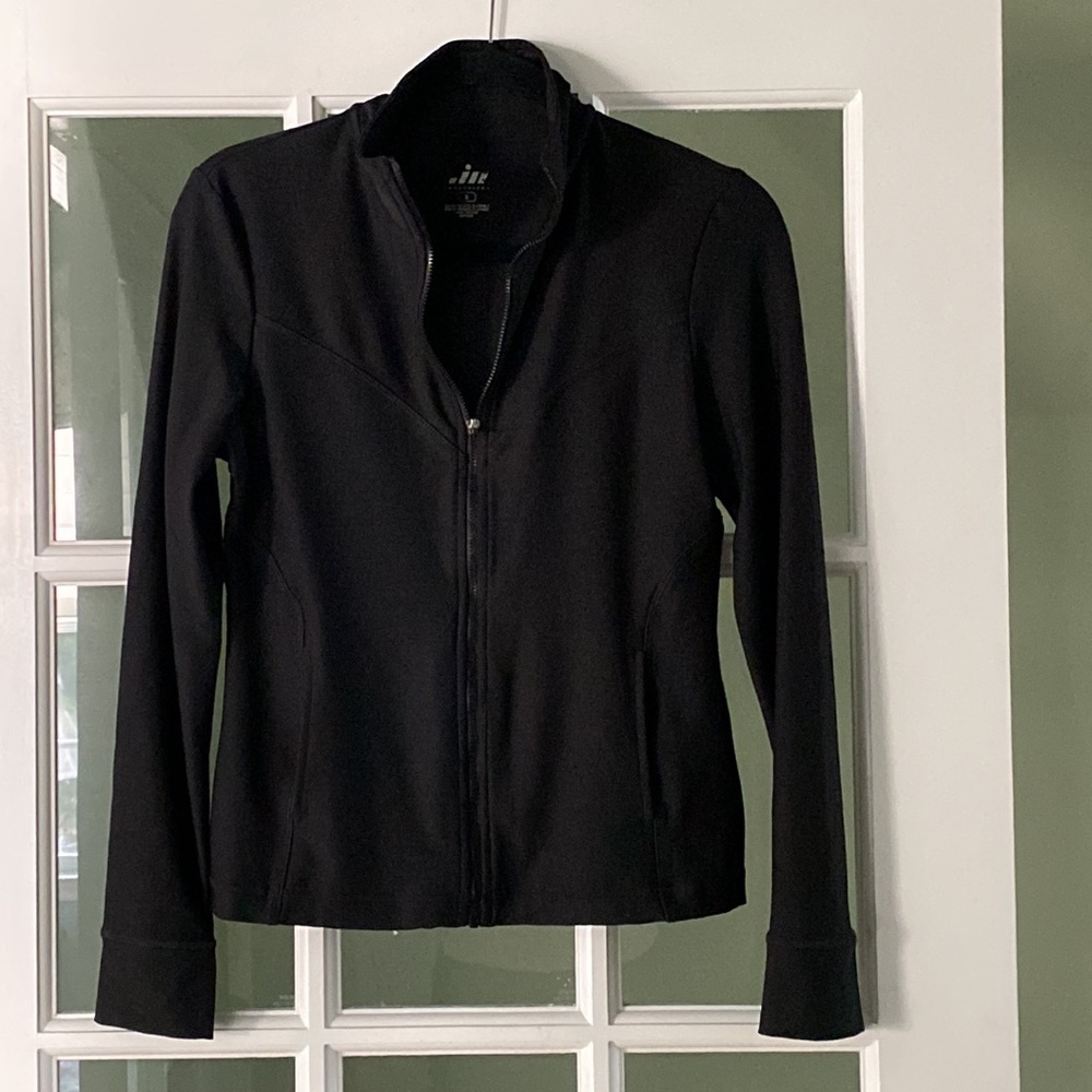 Black Full Zip Athletic Running Jacket Size Small